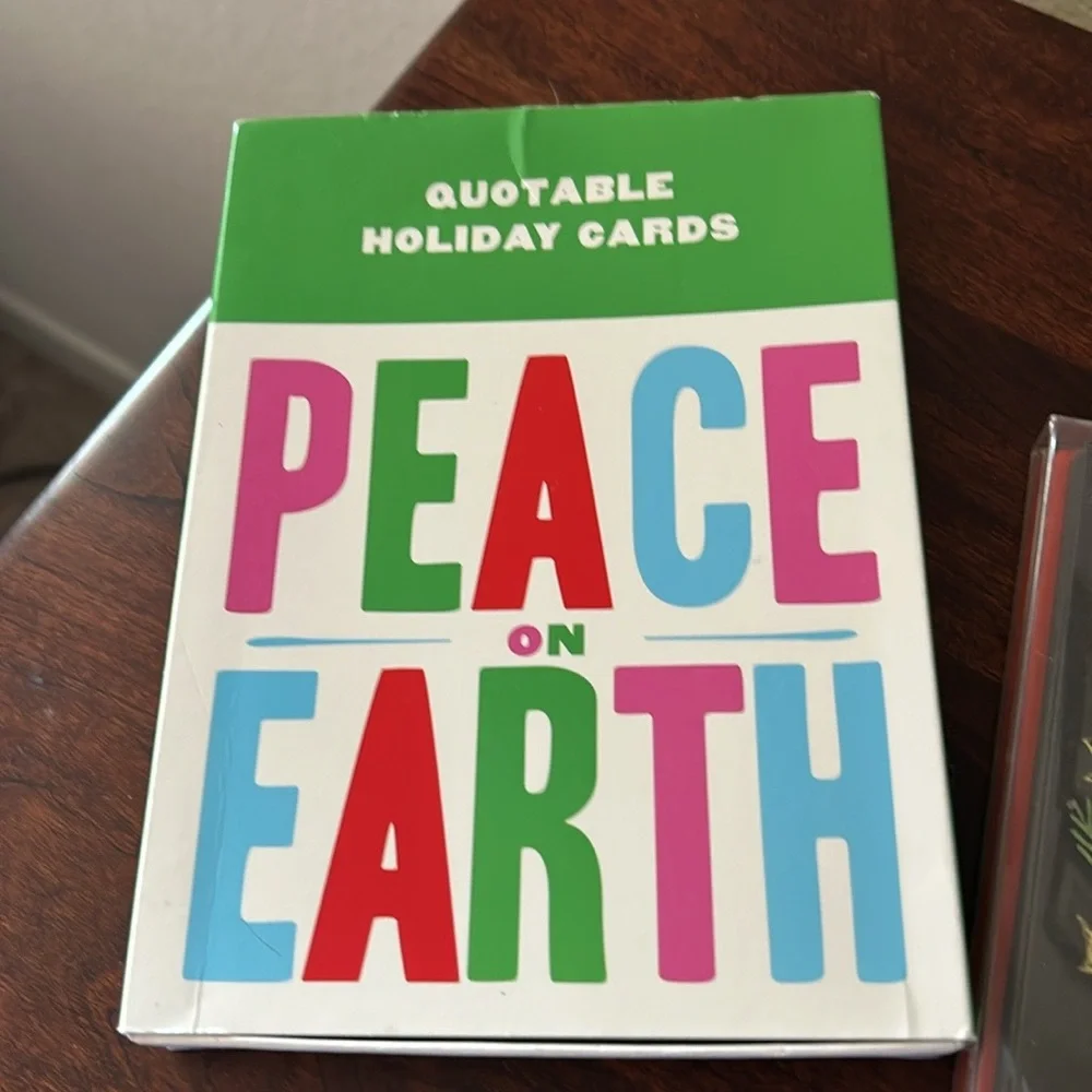 Sets of New Peace Happy Holidays cards - 20 total